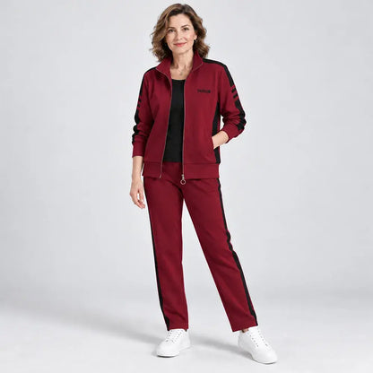 【M-5XL】【Kurtka + spodnie】 Nowy, swobodny jesienny komplet sportowy w dużym rozmiarze