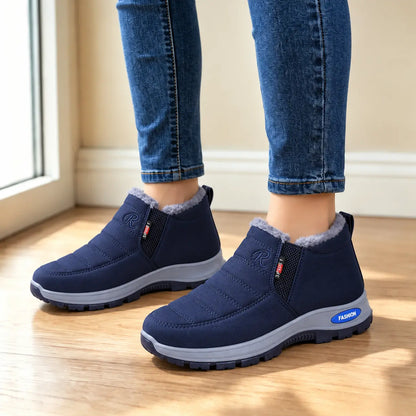 Botas de invierno unisex con forro de felpa: cálidas, cómodas y antideslizantes para el clima frío.