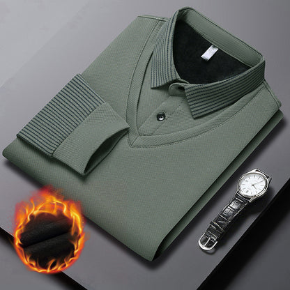Polo estilo dos piezas con rayas de efecto patchwork