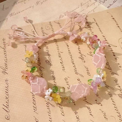 ✨💖Nova pletena narukvica s nepravilnim cvijećem🍀