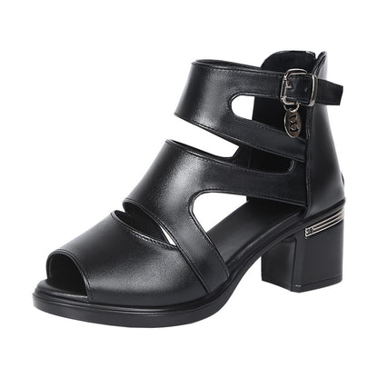 ✨✨【35-41】Nove ljetne sandale s debelom petom s otvorenim ribljim ustima