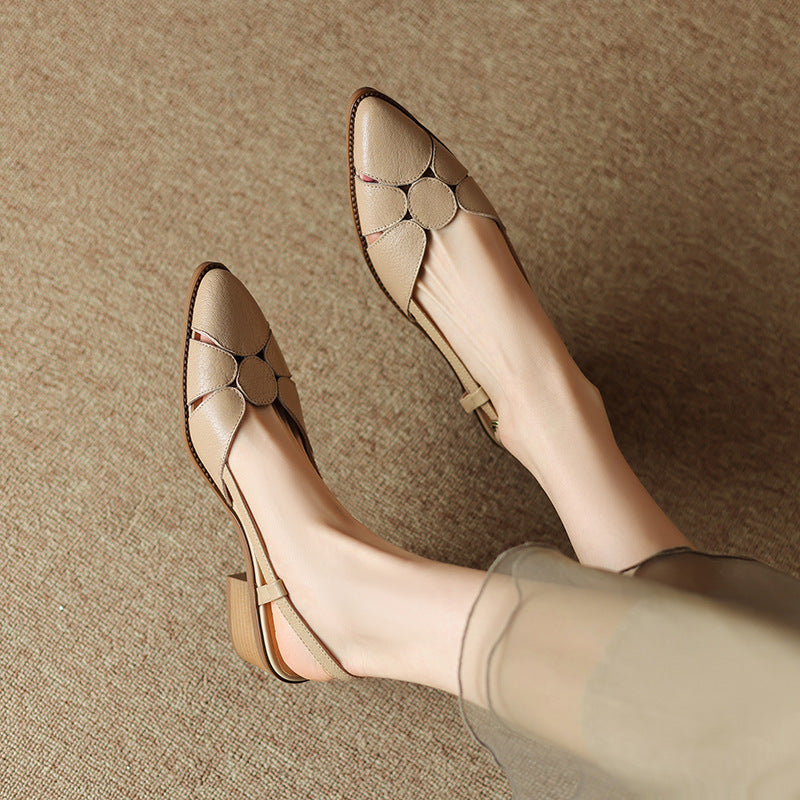 【35-40】💖Zapatos Baotou romanos de cuero hechos a mano, modernos y versátiles, para verano 2026, resistentes al desgaste y cómodos.
