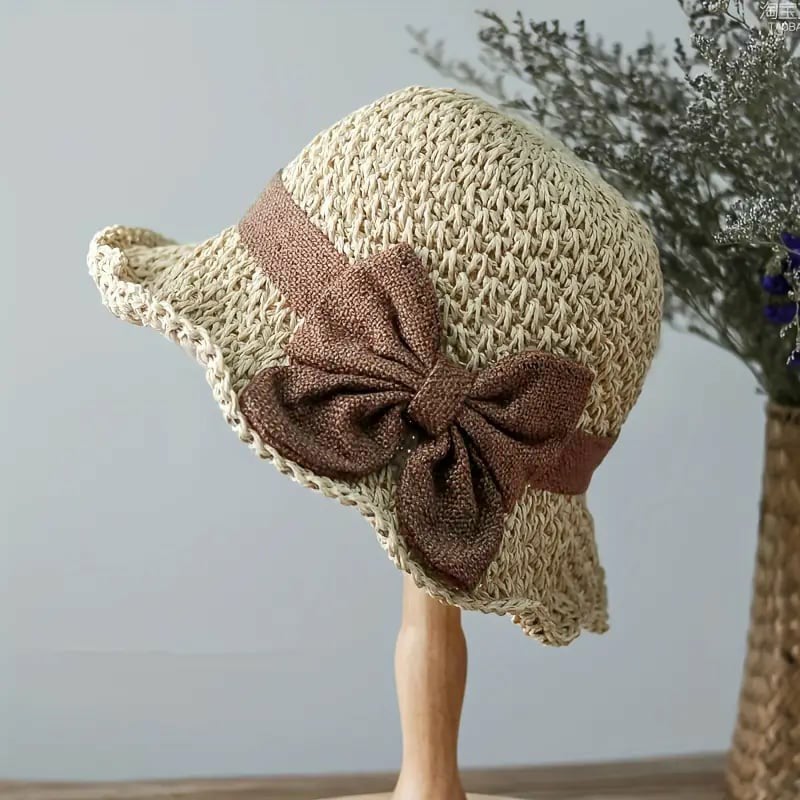 🎀 50% POPUSTA 👒 | Retro slamnati šešir s mašnom – sklopivi i prozračan za ljeto