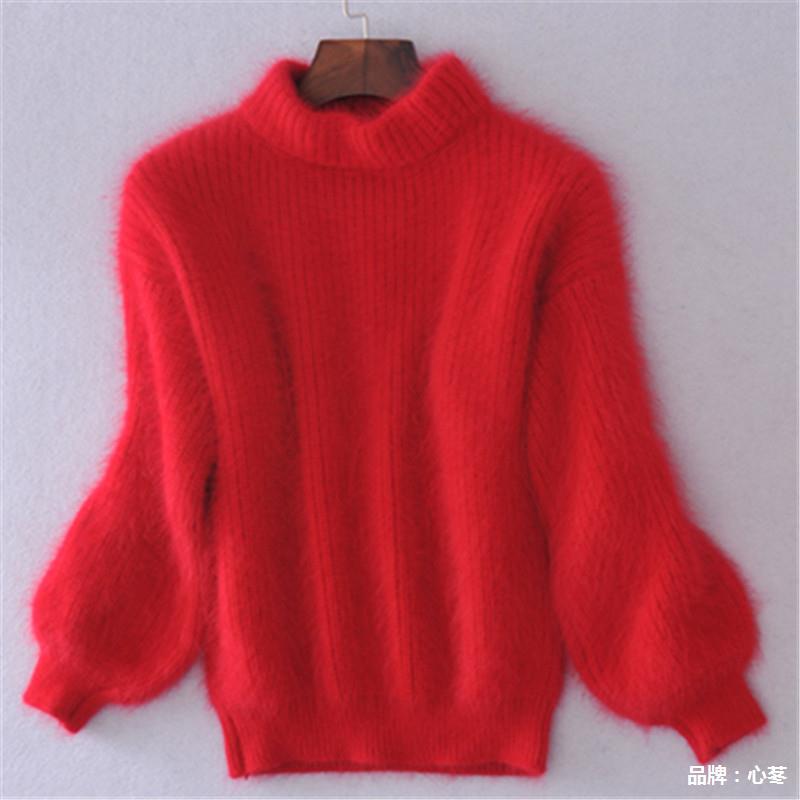 🔥Nowy kaszmirowy sweter w jednolitym kolorze na zimę