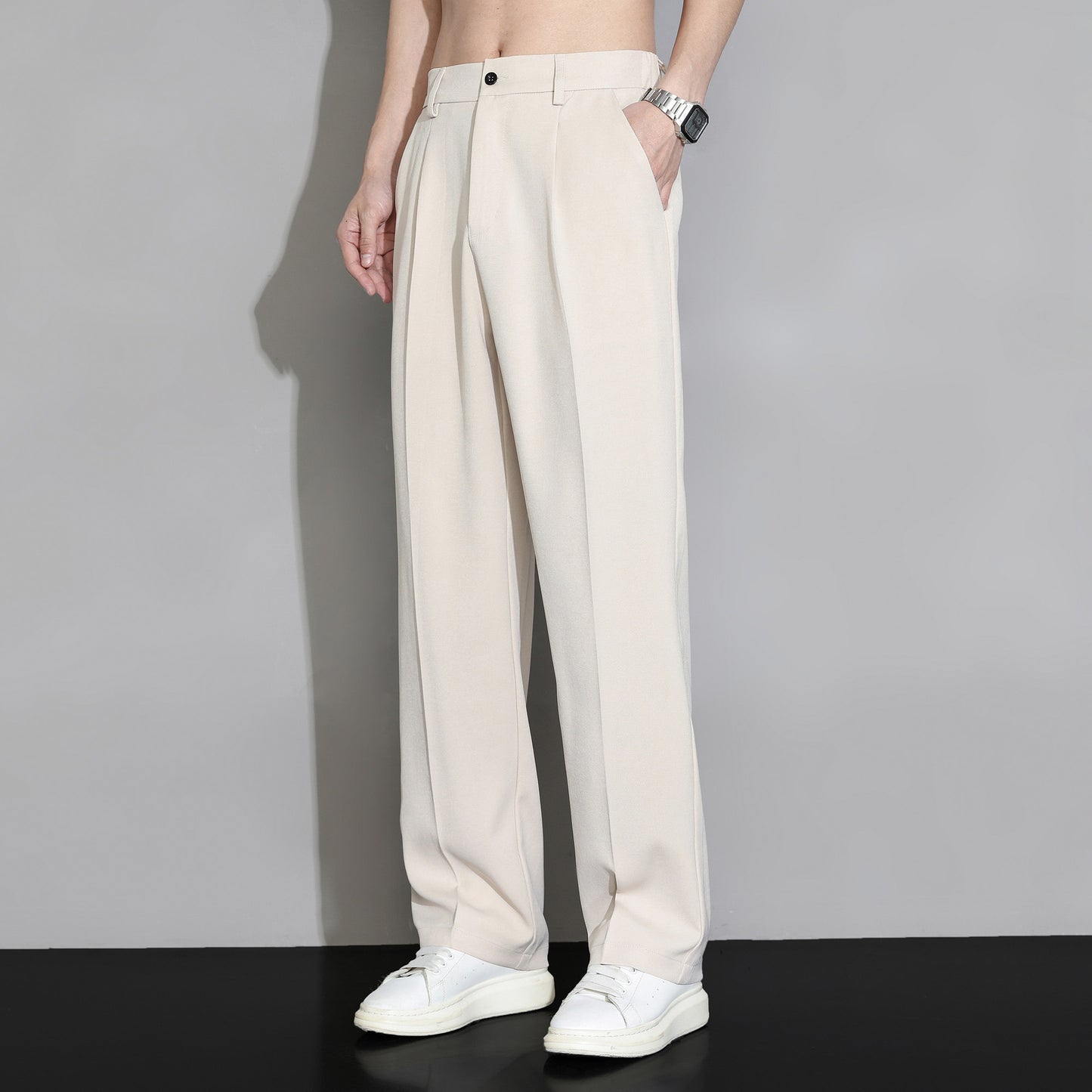 👖 50% popusta! 🔥 Muške ljetne hlače širokog kroja (4-120 kg), izrađene od ledenjačke svile, brzosušeće, široke, ravne nogavice.