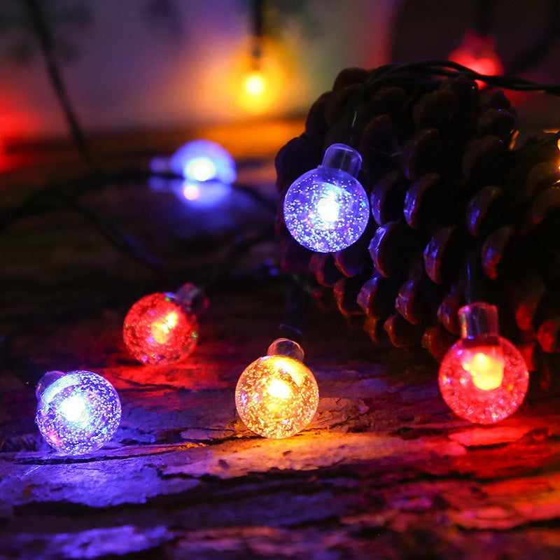 【12 metara, 100 LED dioda, 8 načina rada】Vodootporne solarne lampice s mjehurićima za terasu