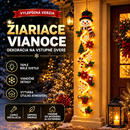 🎄🎃Posledný deň! 🎅Užite si 50% zľavu na svietiace vianočné ozdoby na dvere!