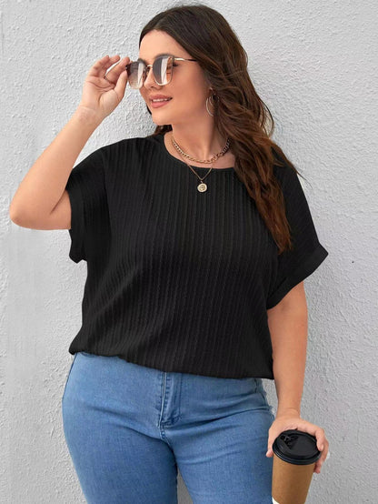 👚Nova ljetna plus size jednobojna majica kratkih rukava, prozračna i nije zagušljiva