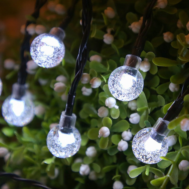 【12 metara, 100 LED dioda, 8 načina rada】Vodootporne solarne lampice s mjehurićima za terasu