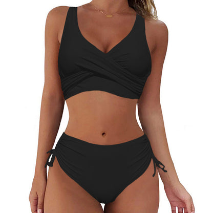 💖👙【Popust na novi proizvod】🌴【S-3XL】Novi ženski jednostavni jednobojni, brzosušeći, udobni, prozračni bikini kupaći kostim za ljeto