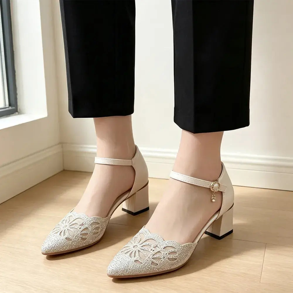 💞【35-40】Elegantne sandale s niskom petom u francuskom stilu, novi model ✨