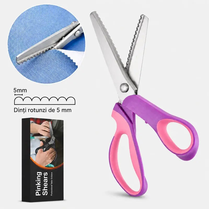 ✂️ Reže besprijekorno i sprječava habanje materijala! Profesionalne cik-cak / valovite škare za krojenje i ručni rad! ✨