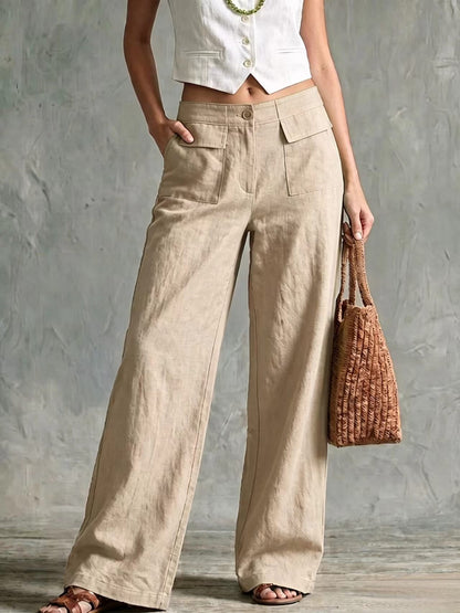 【S-3XL】Ženske široke hlače od pamuka i lana, ležerne👖✨