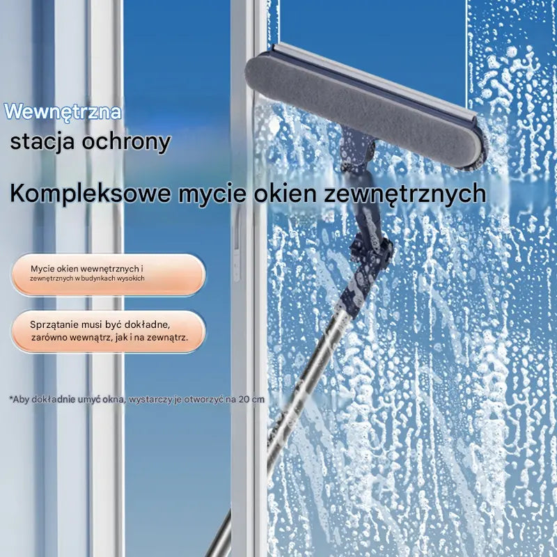 🧼✨ Dwustronna myjka do okien 2 w 1 z wysuwaną rączką do mycia okien w wysokich budynkach.【Dwie pozycje są bardziej opłacalne】