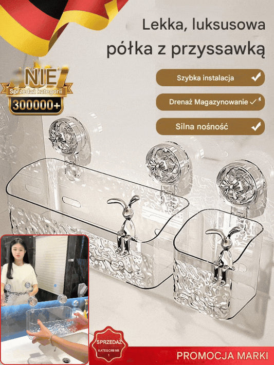 👍🗳️ Uchwyt do przechowywania przyssawek łazienkowych, schowek montowany na ścianie (oba wyposażone w haczyki)