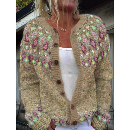 🌸🌸【50% popust】【S-5XL】Ženski kardigan z digitalnim potiskom v retro slogu