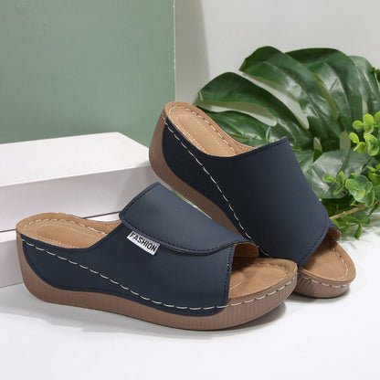 🔥👡【36-43】Sandalias de mujer modernas fabricadas en piel auténtica con suela suave y gruesa del año 2025.