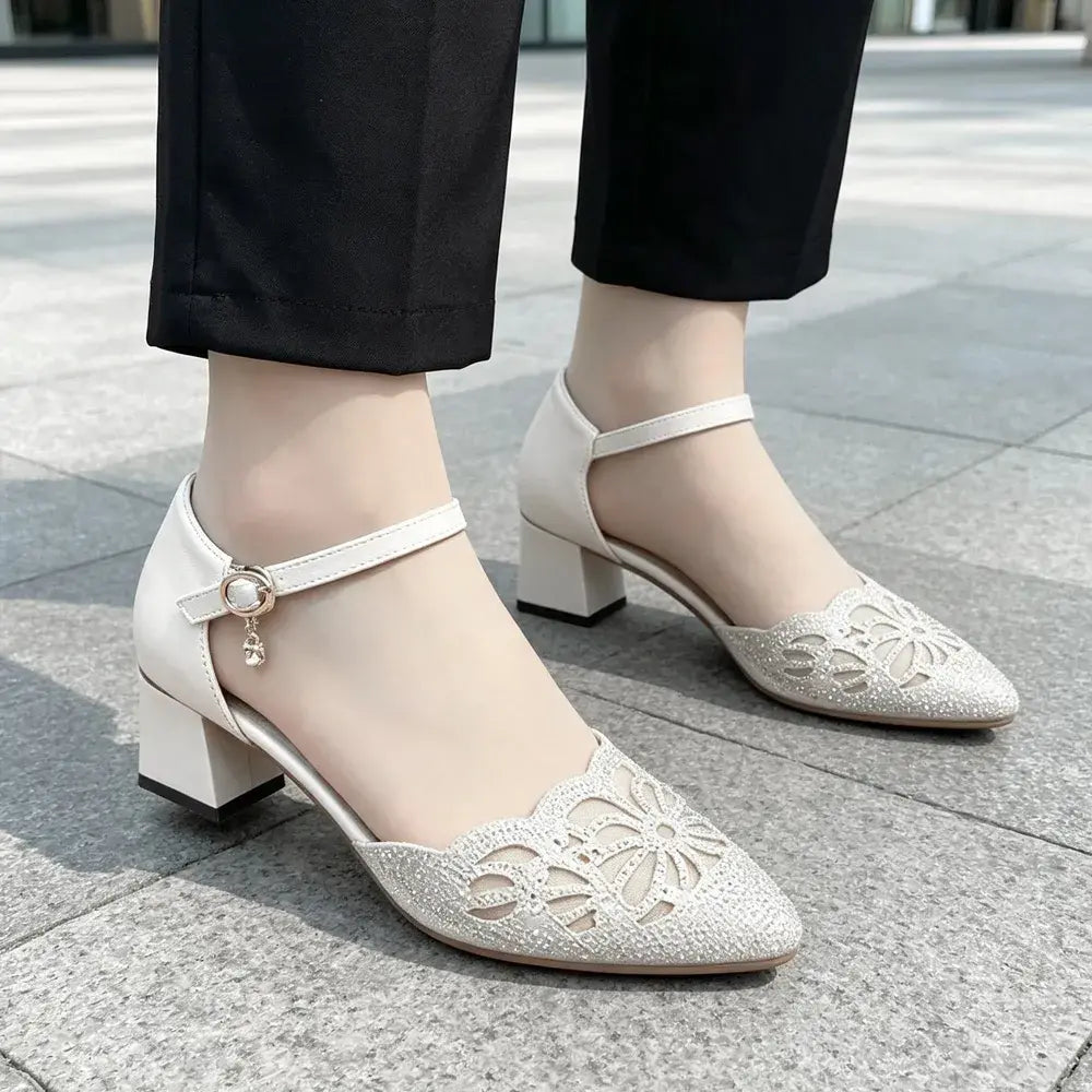 💞【35-40】Elegantne sandale s niskom petom u francuskom stilu, novi model ✨