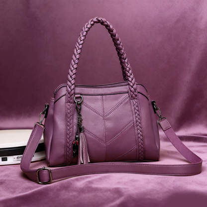 👜💟【50% POPUSTA】Mekana kožna torba, ručna torba, velikog kapaciteta, tri pretinca, vodootporna i otporna na ogrebotine