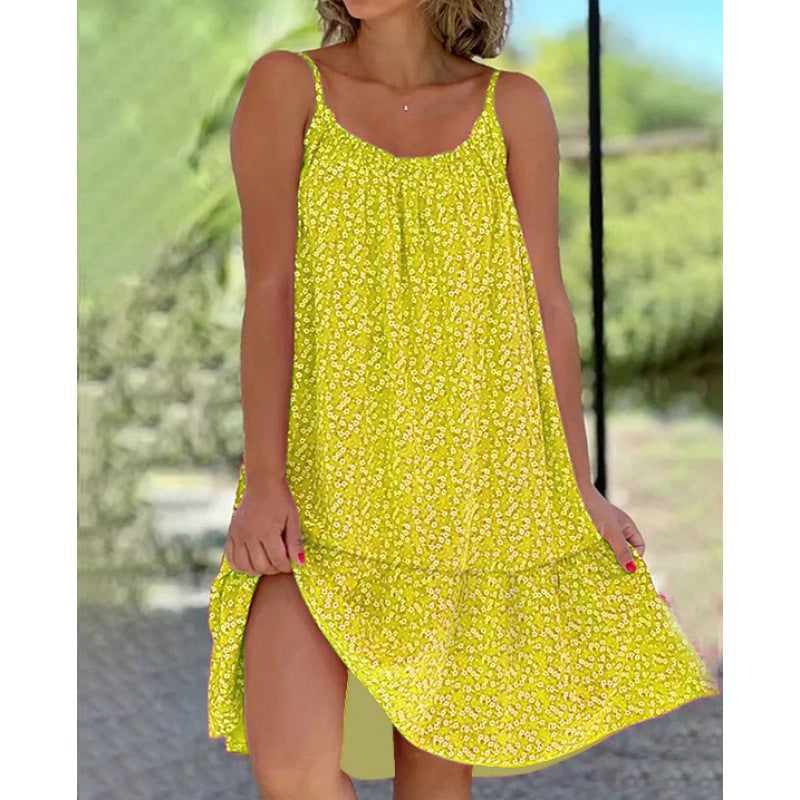 👗👗[S-5XL] 🥰2025 Ležerna i udobna haljina s cvjetnim uzorkom na kamisol