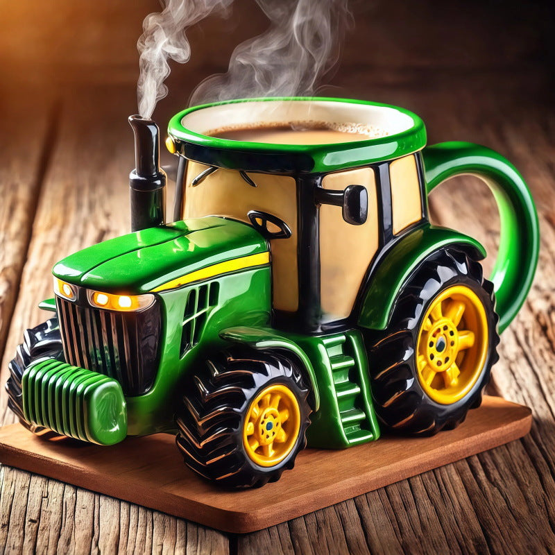 🎁☕Retro filiżanka do kawy w kształcie traktora rolniczego