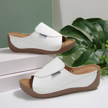 🔥👡【36-43】Sandalias de mujer modernas fabricadas en piel auténtica con suela suave y gruesa del año 2025.