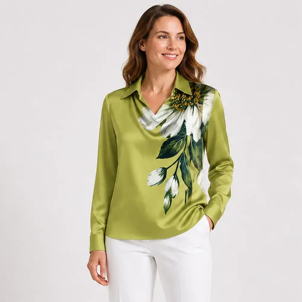 【50% taniej przez ograniczony czas】【S–3XL】【40–100 kg】Elegancka damska koszula z kołnierzykiem i nadrukiem