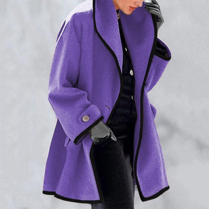 🥰【S-5XL】Nový teplý vlněný kabát na podzim a zimu