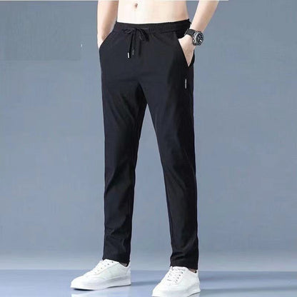 🆒👖【M-5XL】Novi model muških elastičnih ležernih hlača od ledene svile, ravnog kroja, u većim veličinama✅Plaćanje pouzećem