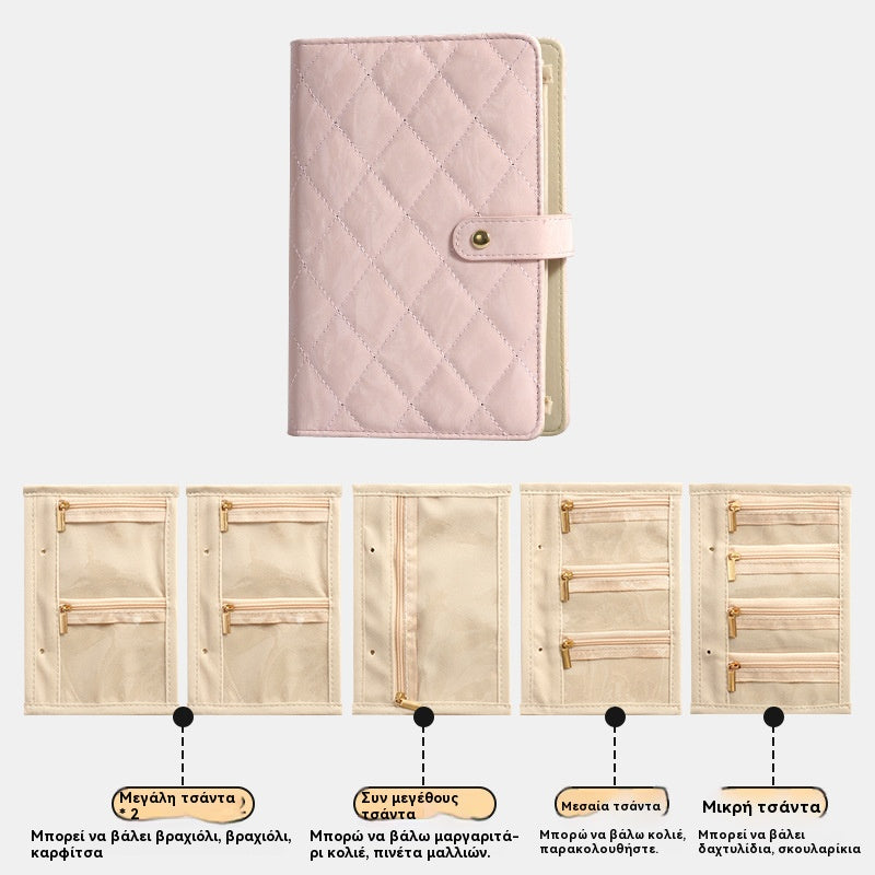 🔥 Vročih 50 % popusta 🔥 Elegantna, prenosna torba za shranjevanje nakita s karo vzorcem