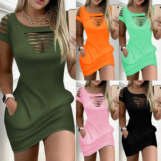 【50%OFF】🥰2025 Noua modă sexy rochii cu gât rotund