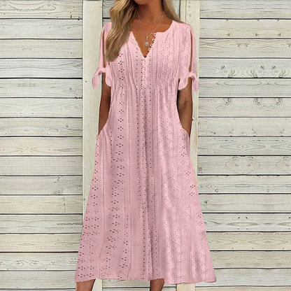 👗【S-5XL】 Jednostavna i izvrsna jednobojna haljina