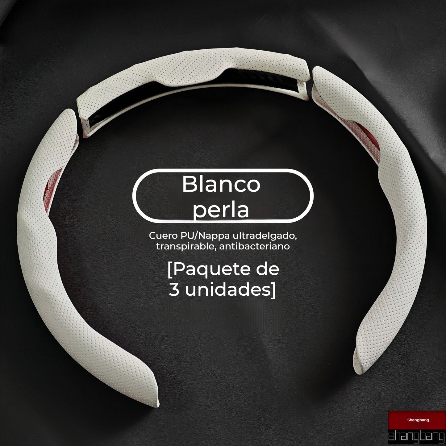 🚗Kožni volan za automobil, pogodan za sva godišnja doba, neklizajući, upija znoj i otporan na habanje.