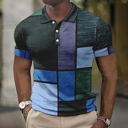 🌴👕【S-5XL】🔥✨2025 Lato Nowa męska casualowa koszulka POLO z geometrycznym wzorem