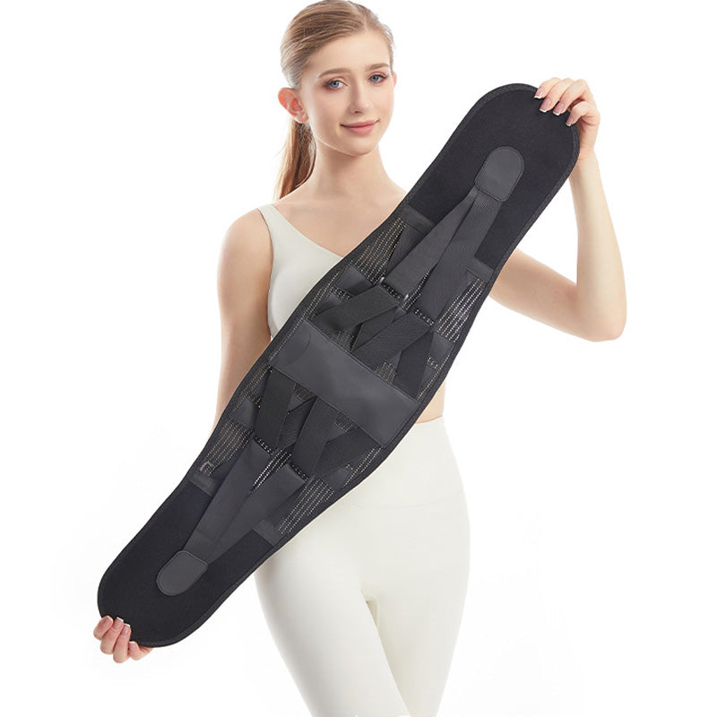 NOVI Prozračni pojas za lumbalnu potporu | Čvrsta čelična potpora | Ublažava pritisak na lumbalni dio | Učinak topline i smanjenja abdomena