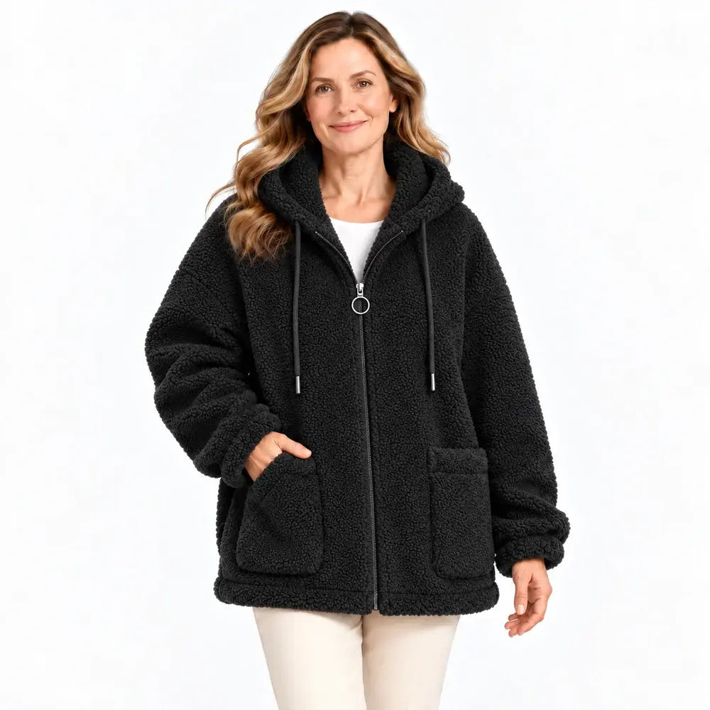 🔥✨【M-4XL】Novedad para el invierno de 2026: Chaqueta de mujer con capucha, de lana afelpada