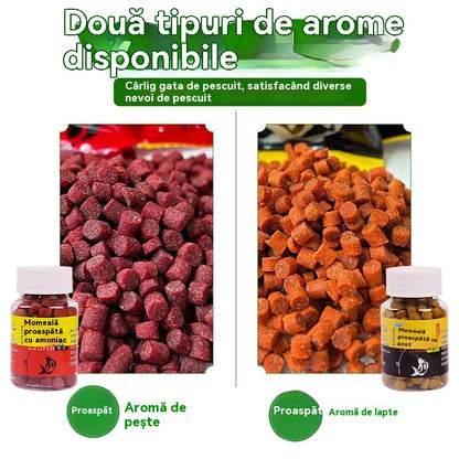 🎣【Pescuit în câteva secunde】【10 sticle】Granule proaspete de momeală de proteine animale