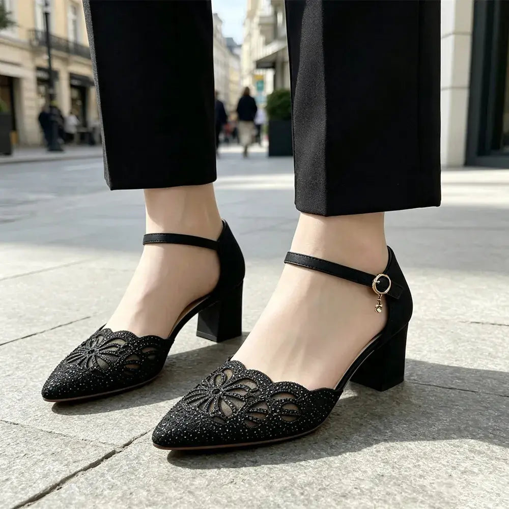 💞【35-40】Elegantne sandale s niskom petom u francuskom stilu, novi model ✨