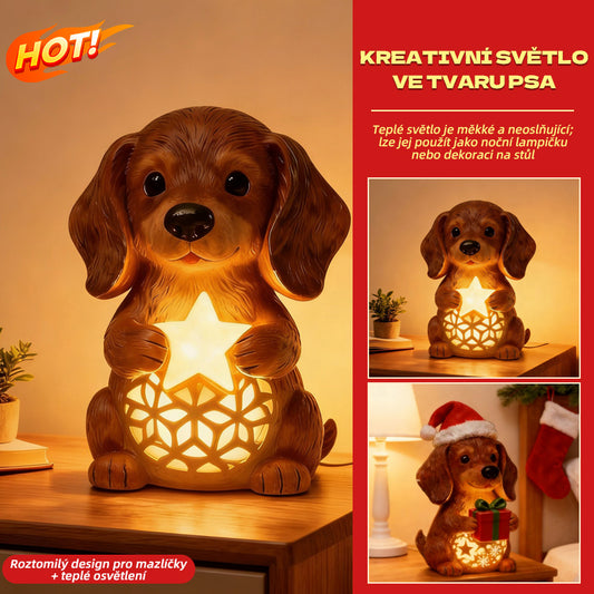 🎄🐶💡Prikupna nočna lučka v obliki psa, izvrsten predmet za dekoracijo doma