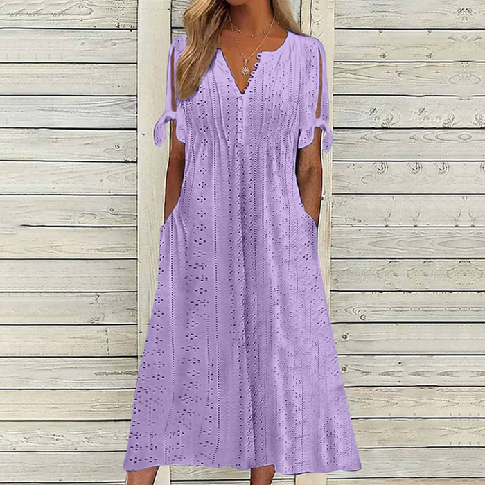 👗【S-5XL】Mekana pamučna jednobojna haljina - udobna i svestrana, savršena za svakodnevno nošenje