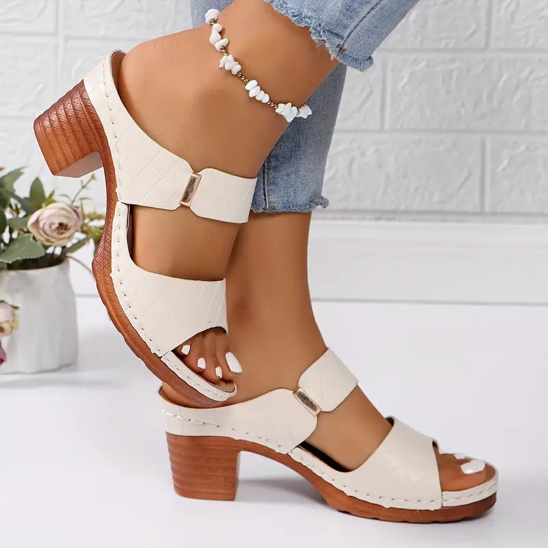 ✨【36-42】👡Sandale casual cu talpa groasa la moda cu talpa groasa de dama de culoare solida