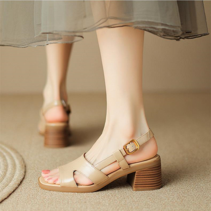 🎉👡【35-40】Sandale de Vară 2025 cu Vârf Pătrat & Deschis 💥 Elegante, Confortabile & Trendy
