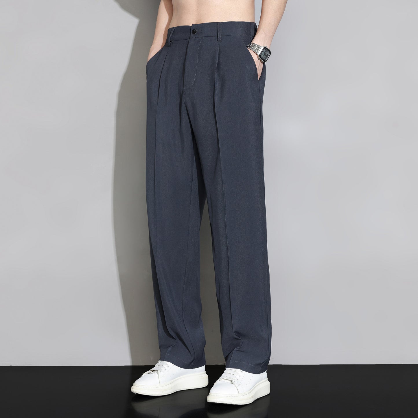 👖 50% popusta! 🔥 Muške ljetne hlače širokog kroja (4-120 kg), izrađene od ledenjačke svile, brzosušeće, široke, ravne nogavice.