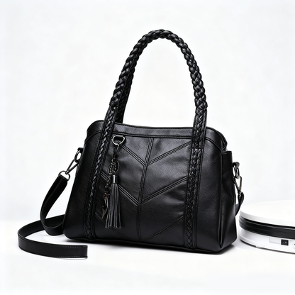 👜💟【50% POPUSTA】Mekana kožna torba, ručna torba, velikog kapaciteta, tri pretinca, vodootporna i otporna na ogrebotine