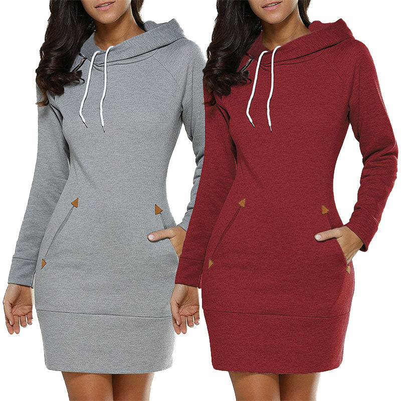 🔥🔥💥【S-5XL】Nova jesenska ženska suknja s kapuljačom dugih rukava