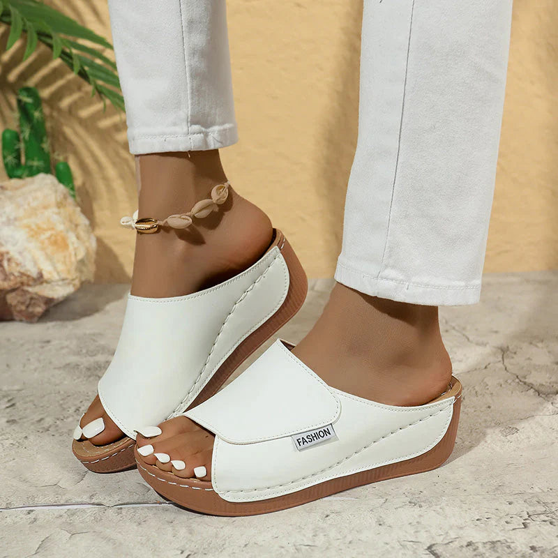 🔥👡【36-43】Sandalias de mujer modernas fabricadas en piel auténtica con suela suave y gruesa del año 2025.