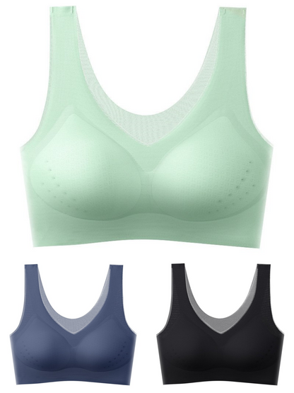 🎁【1 set 3 komada】2025, bešavni push-up grudnjak od ledene svile