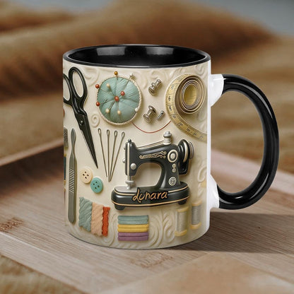 🧵☕Šalica s temom šivanja - savršen poklon za kreativne duše koje se bave šivanjem