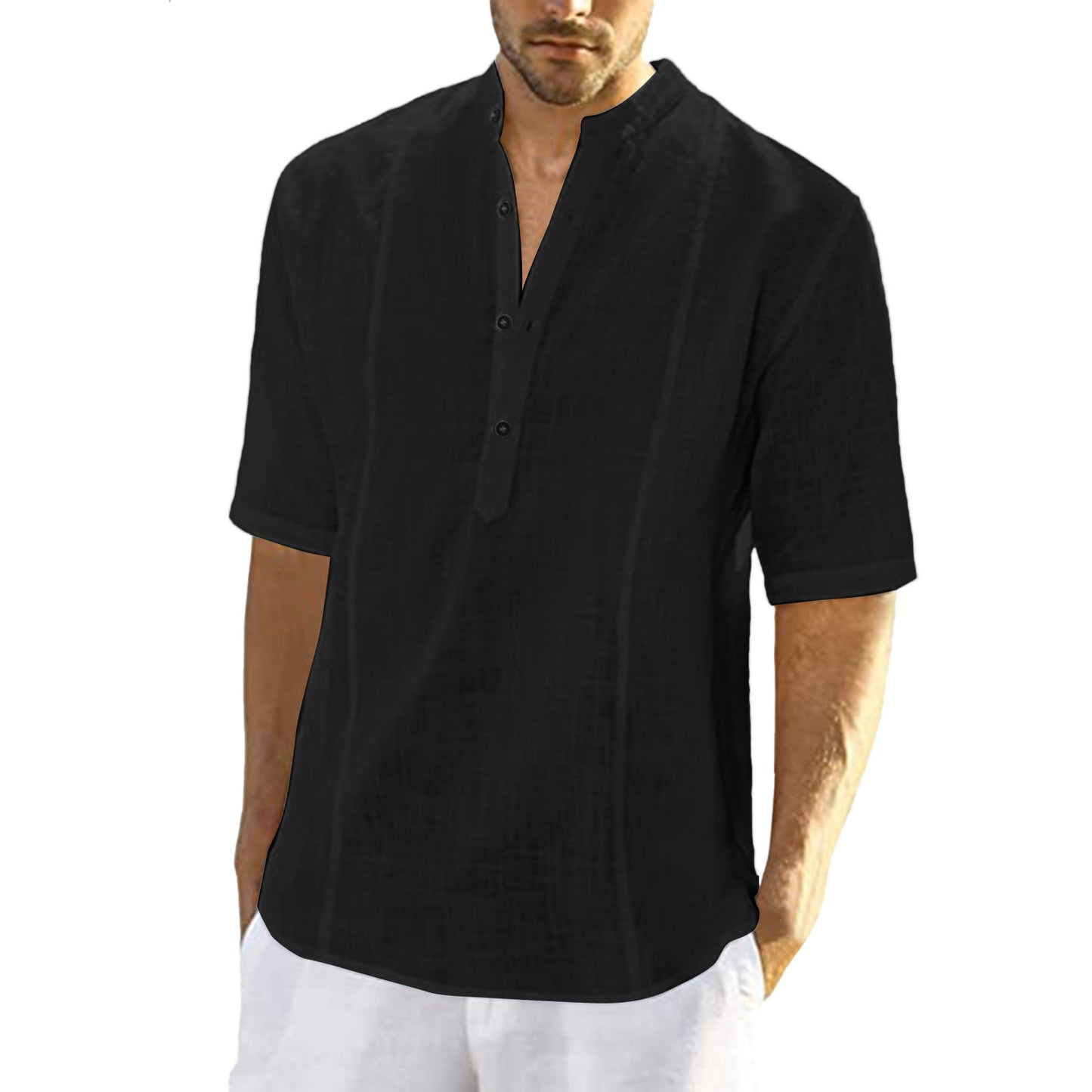 ✨【S-3XL】 Tricou pentru bărbați cu decolteu în V, stil nou, la modă și confortabil 2025