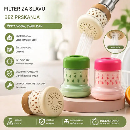 💦 Filter za slavinu bez prskanja -360° – Uštedite vodu i perite bolje